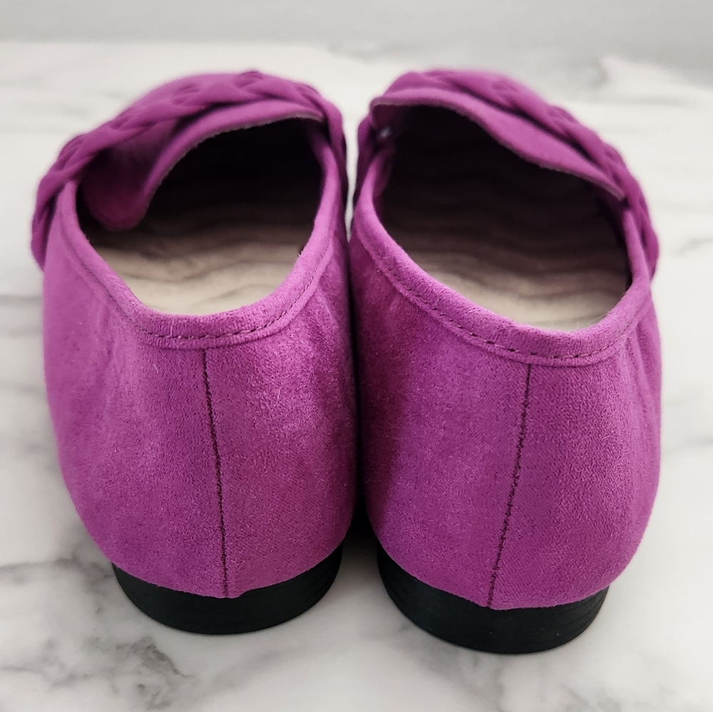 Studio 1886 Flat Braided Loafers Size 7 Purple Color - Picture 6 of 12